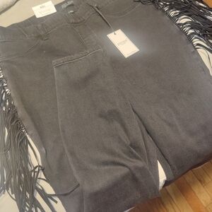 Judy Blue Black High Rise Fringe Jeans